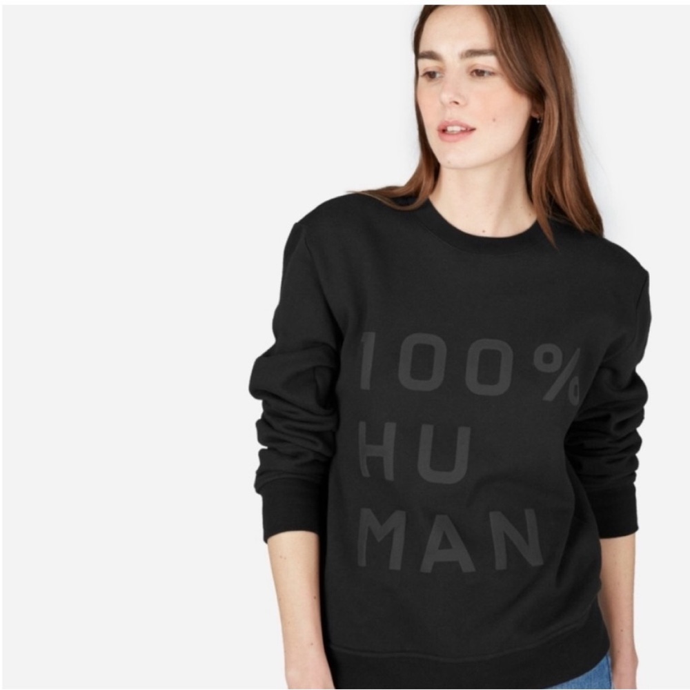 Everlane Black 100% Human Sweatshirt